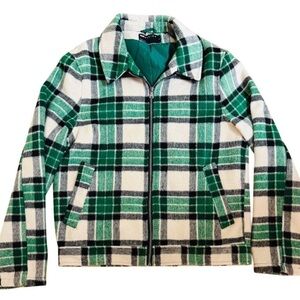 ASOS Green and White Plaid Jacket